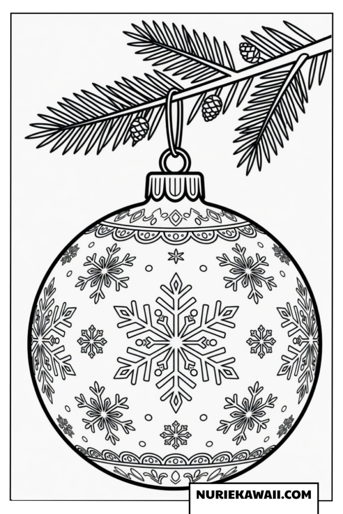 クリスマス 塗り絵 オーナメント ボール