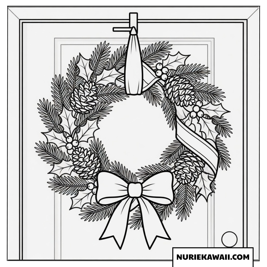 クリスマス 塗り絵 ドアリース