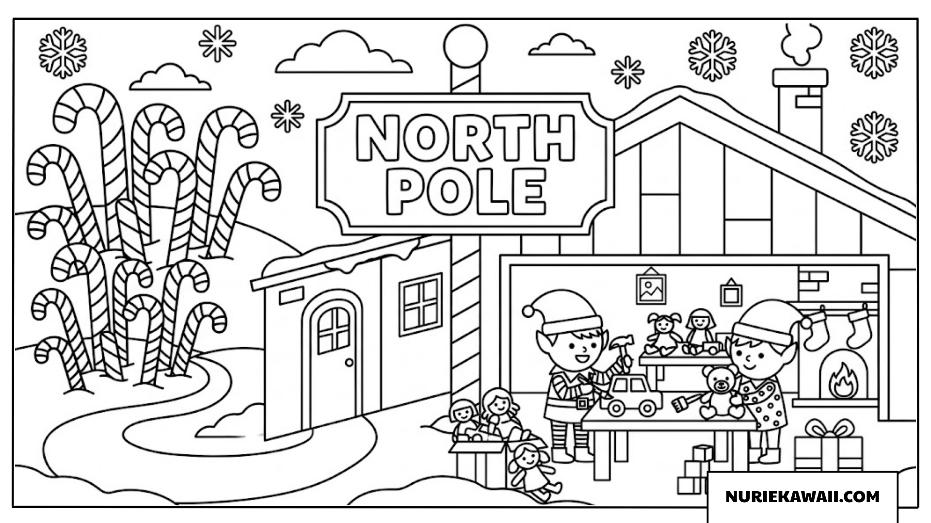 クリスマス 塗り絵 ノースポール 工房