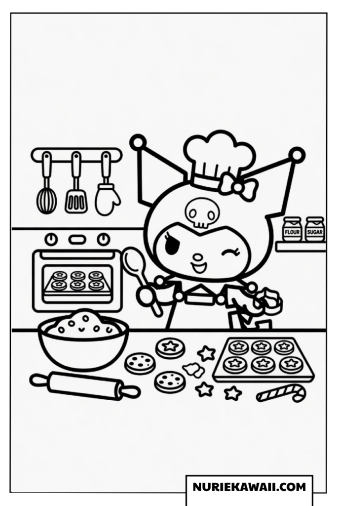 クロミのクッキー作り