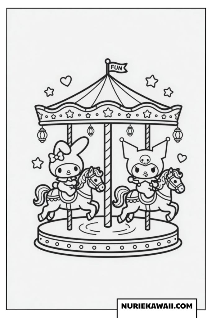 クロミとマイメロディのメリーゴーランド
