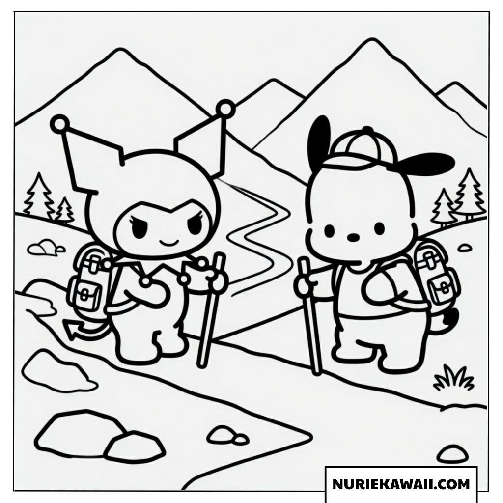 クロミとポチャッコの山登り