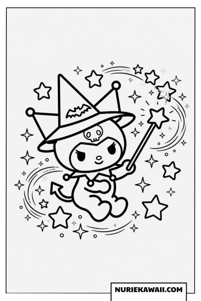 クロミが魔法の杖を持っている