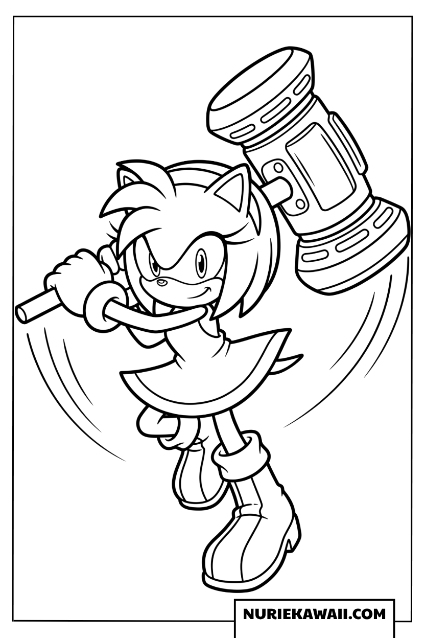 エミー ハンマーアクション ダイナミック 塗り絵