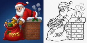 クリスマス 塗り絵