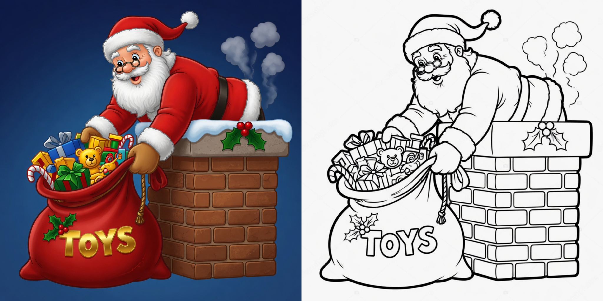 クリスマス 塗り絵