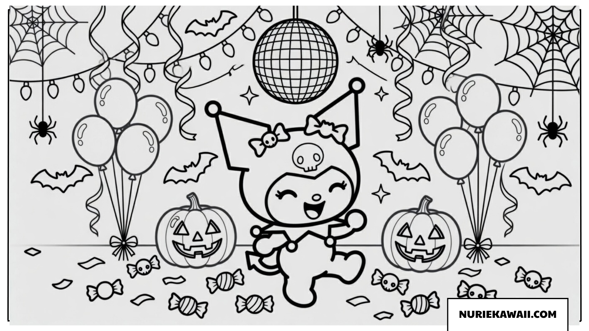 クロミがハロウィンの仮装パーティーで踊っている