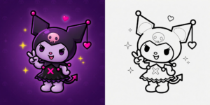 クロミちゃん 塗り絵 無料