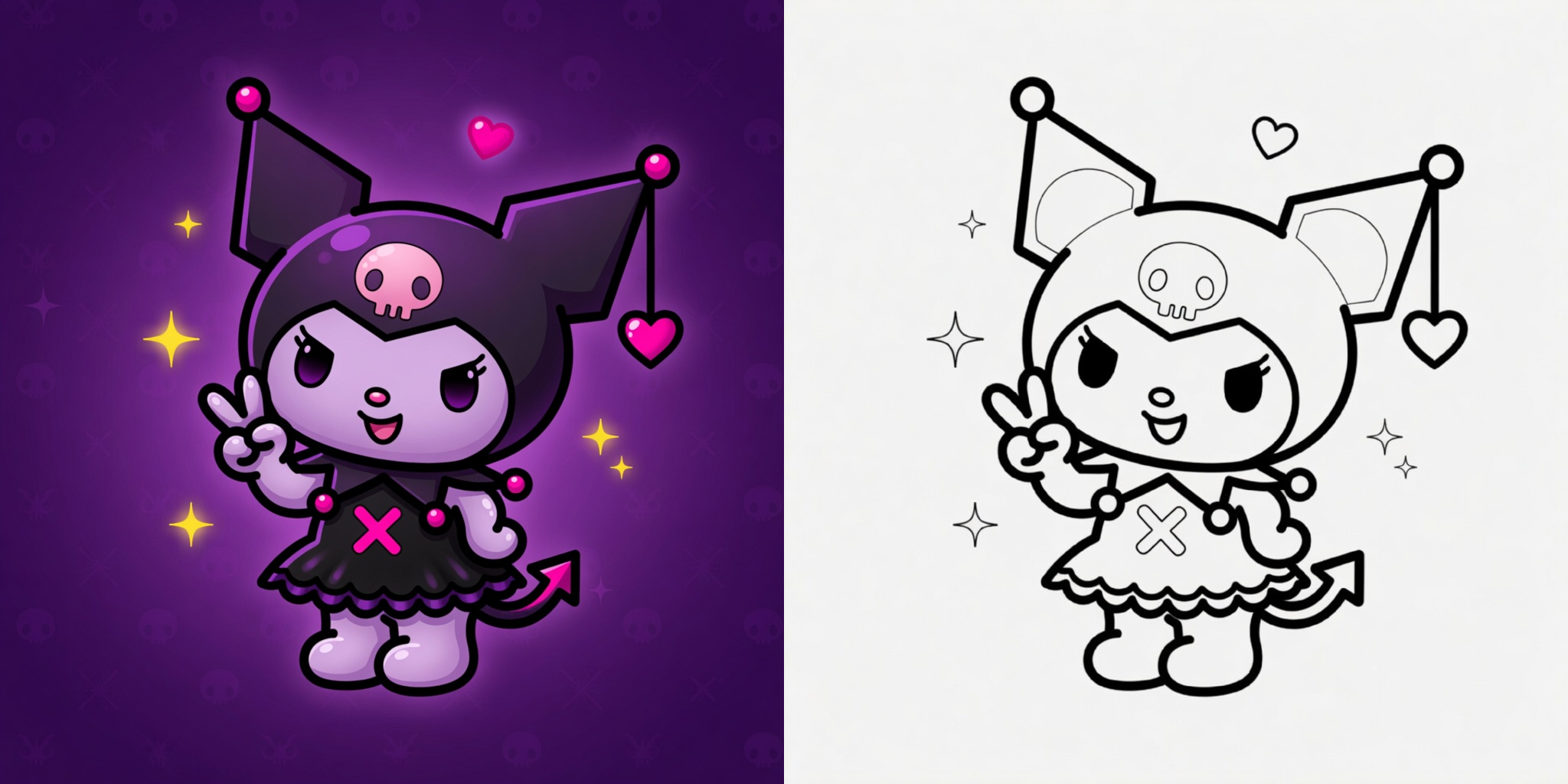 クロミちゃん 塗り絵 無料