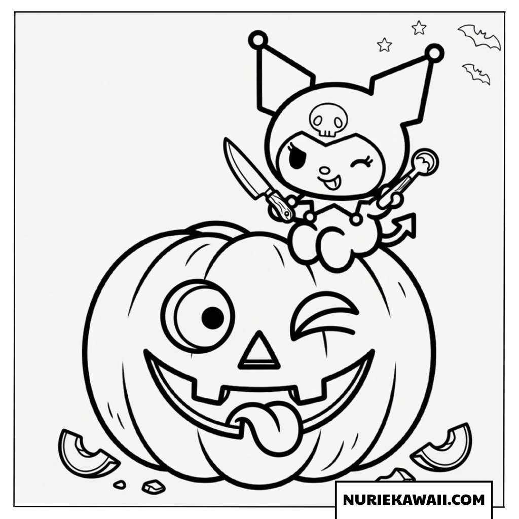 クロミのハロウィンかぼちゃ彫り