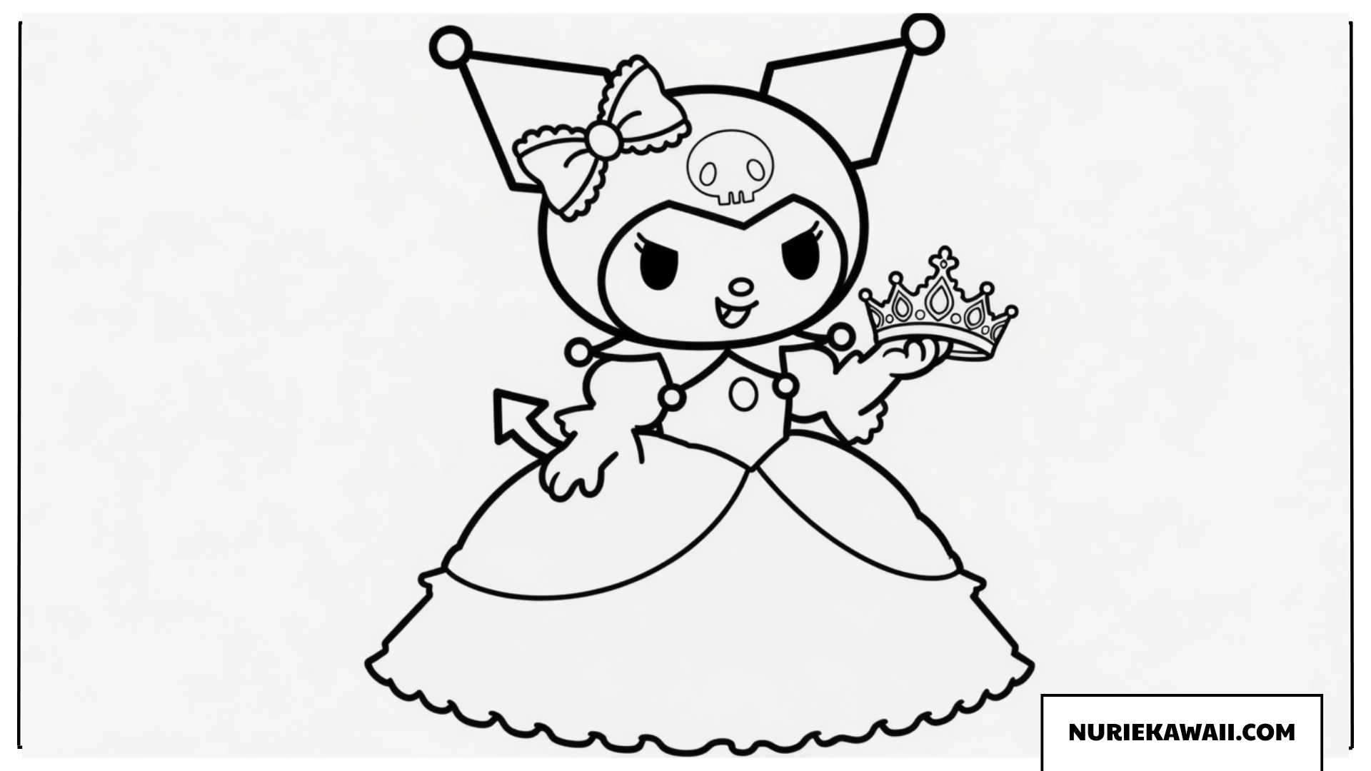 クロミはプリンセス風の舞踏会ドレスを着ています