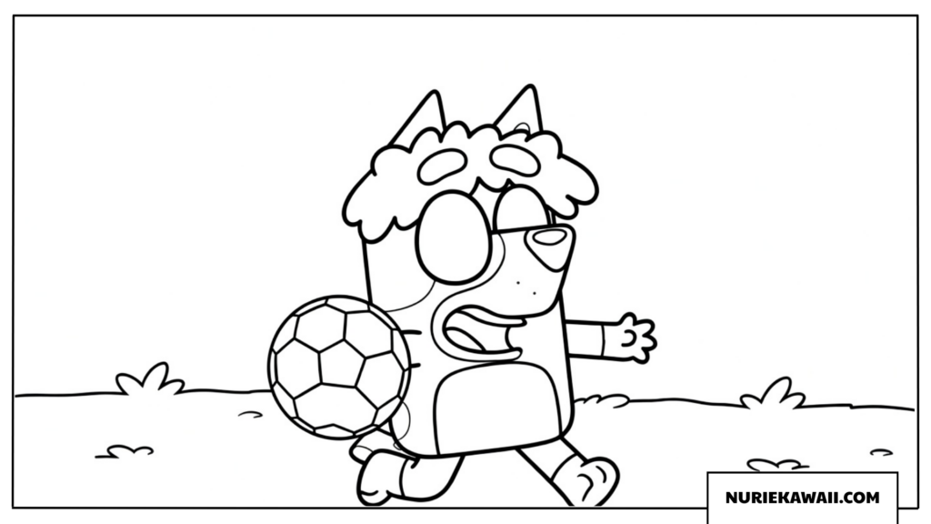 サッカーをするラスティ