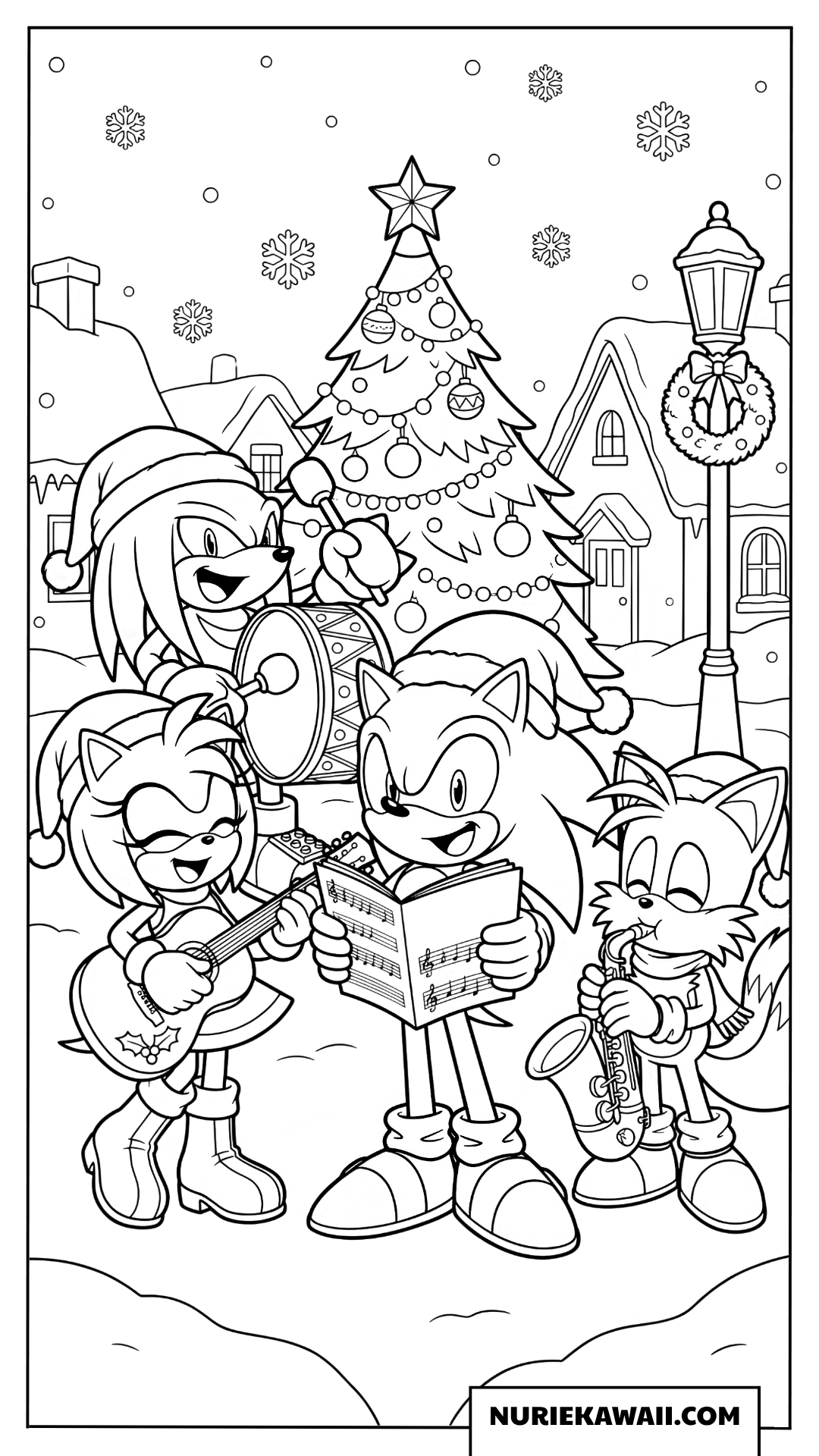 ソニック クリスマスキャロル 音楽 塗り絵