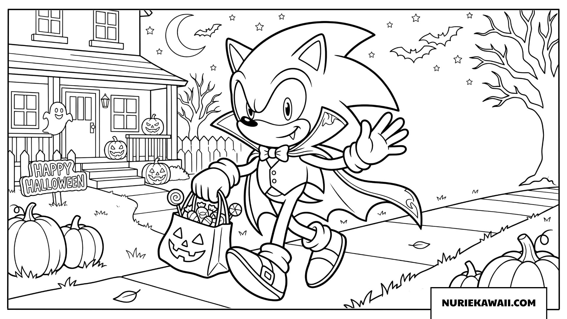 ソニック ハロウィン 仮装 お菓子 塗り絵