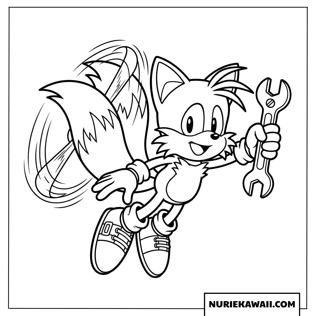 テイルス メカニック フライト 塗り絵