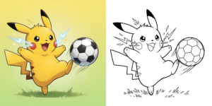 ピカチュウ 塗り絵 スポーツ ft