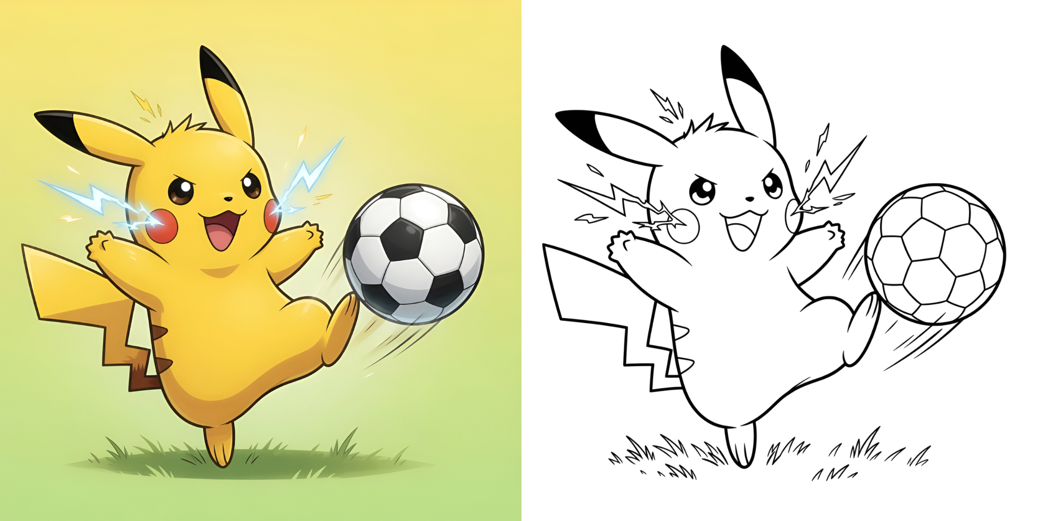 ピカチュウ 塗り絵 スポーツ ft
