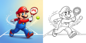 ft - マリオのスポーツ塗り絵 ft