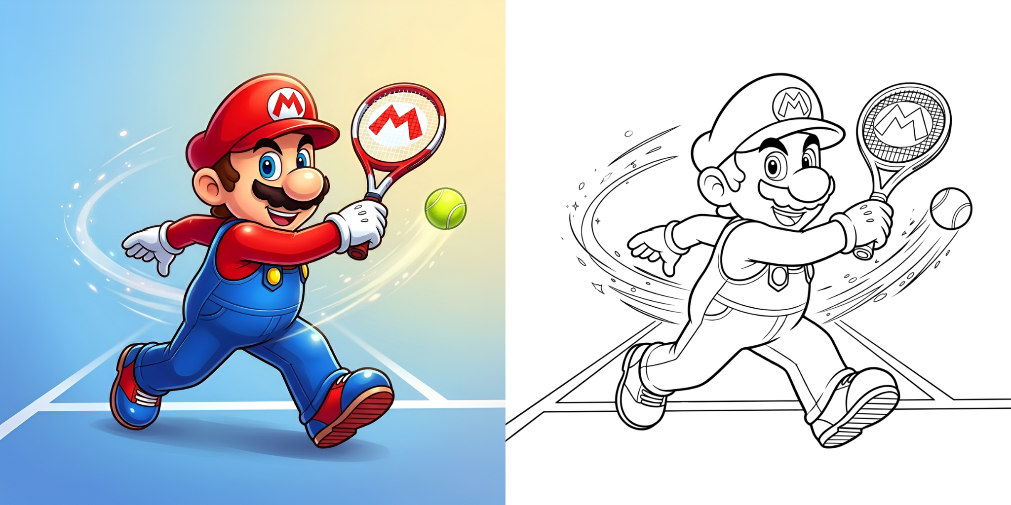 ft - マリオのスポーツ塗り絵 ft