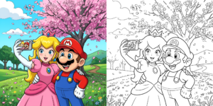 ft - マリオの季節ごとの塗り絵 ft