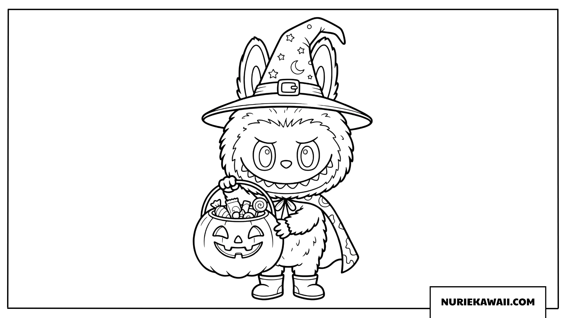 ラブブのマジカルハロウィン塗り絵