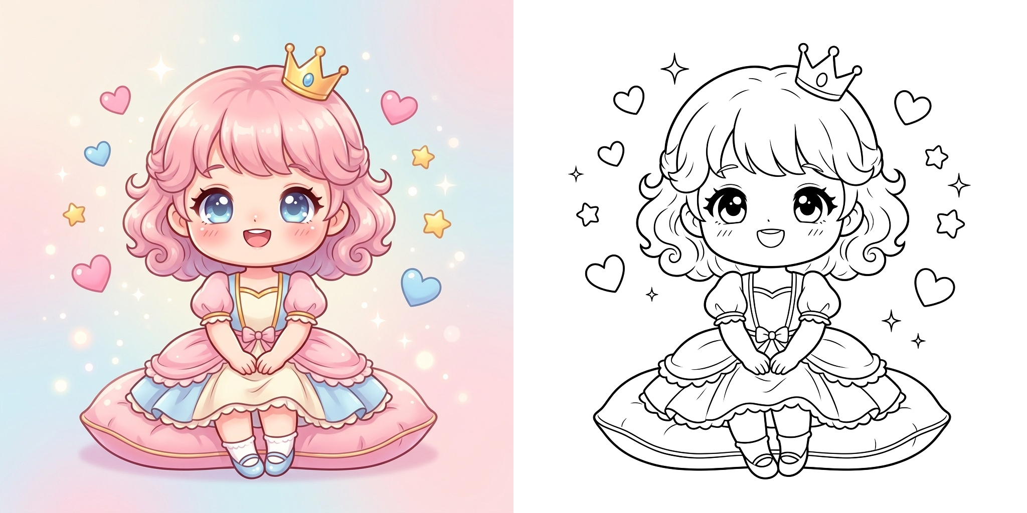 ft - かわいいプリンセス 塗り絵 ft