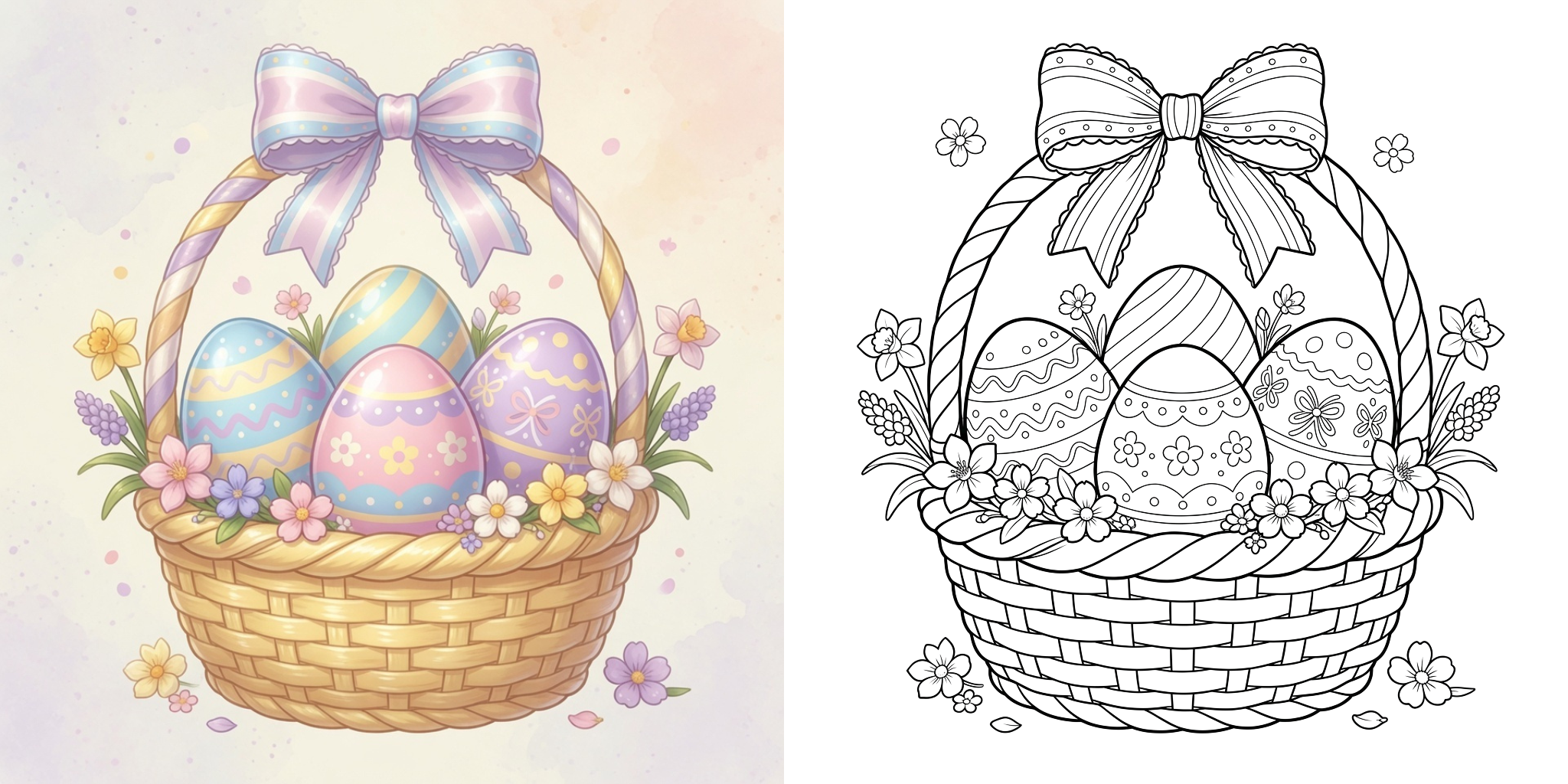 ft - イースターの卵デザイン 塗り絵 ft
