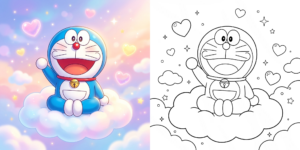 Tralalero Tralala Coloring Pages ft - ドラえもんぬりえ ft