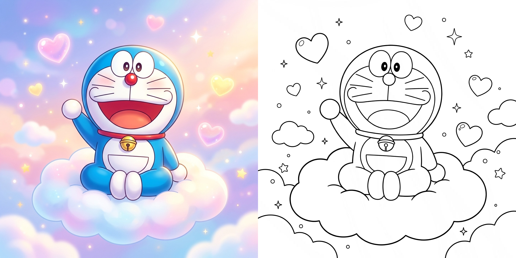 Tralalero Tralala Coloring Pages ft - ドラえもんぬりえ ft