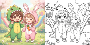 ft - アニメ ちびキャラ 塗り絵 ft
