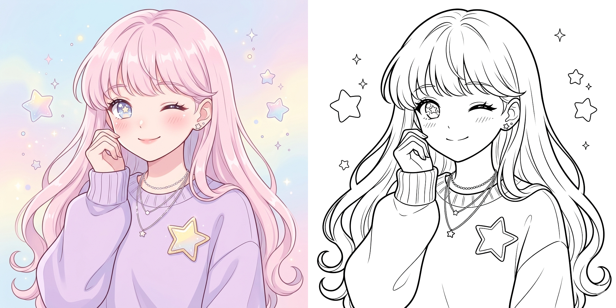 ft - アニメ 女の子 塗り絵 ft