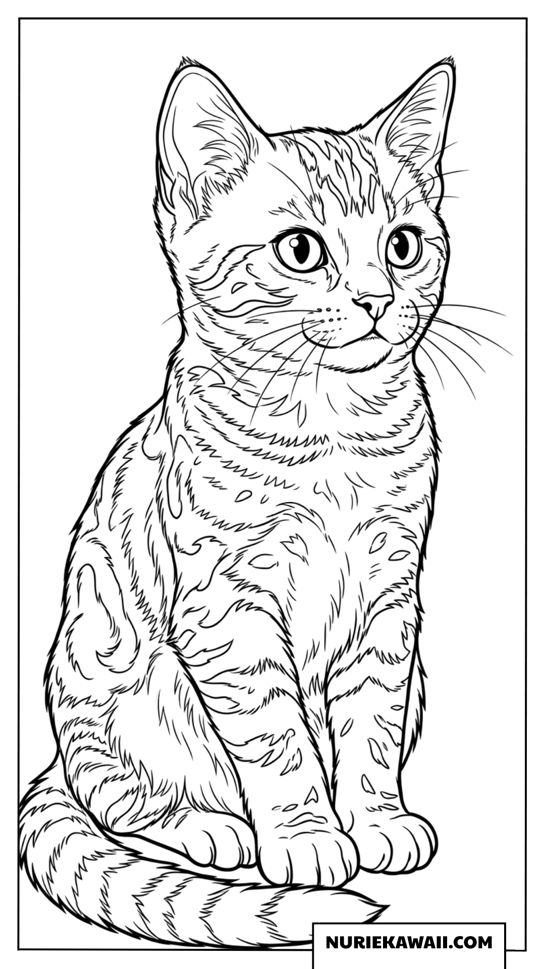 アメリカンショートヘアの子猫の塗り絵