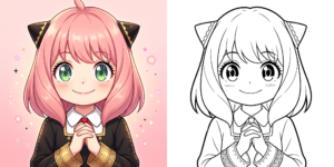 ft - アーニャ ぬりえ ft