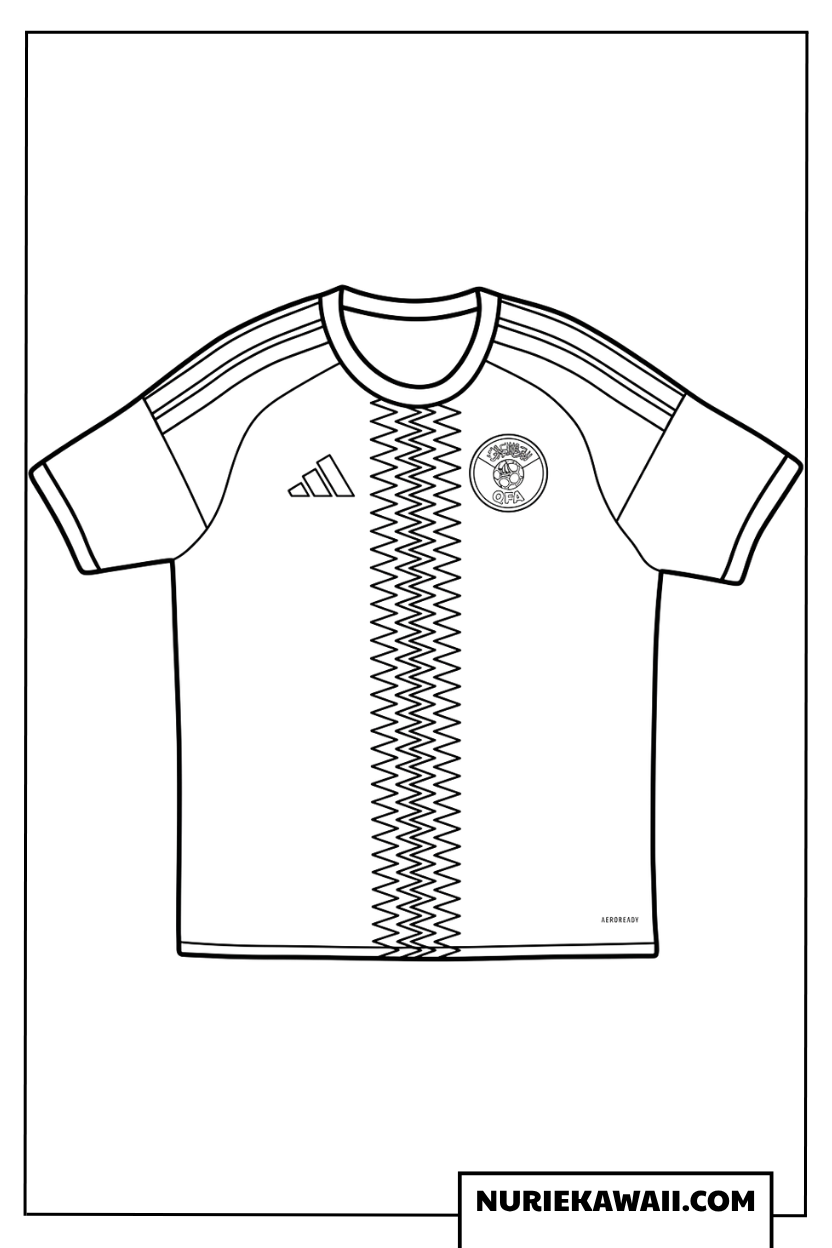カタール代表の2026年ワールドカップユニフォーム塗り絵
