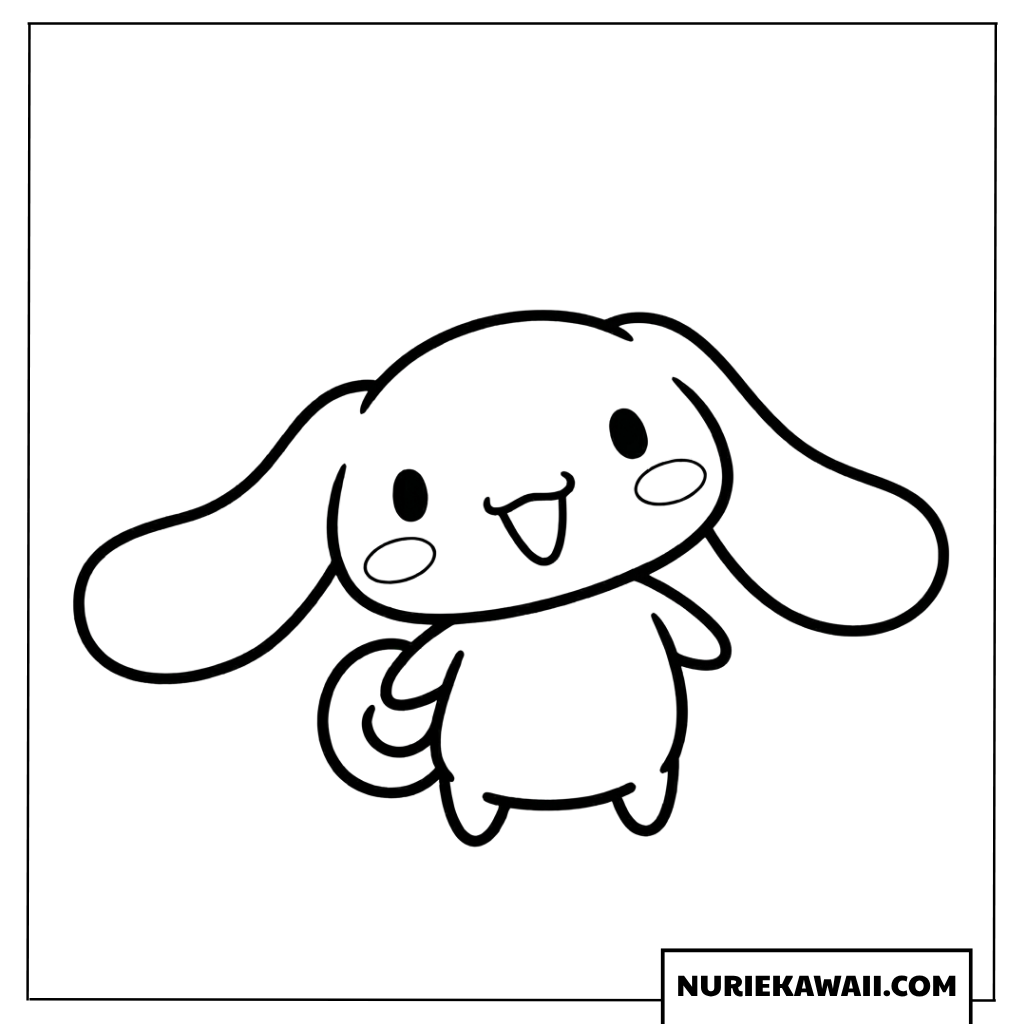 シナモン 塗り絵 シンプルな立ち姿