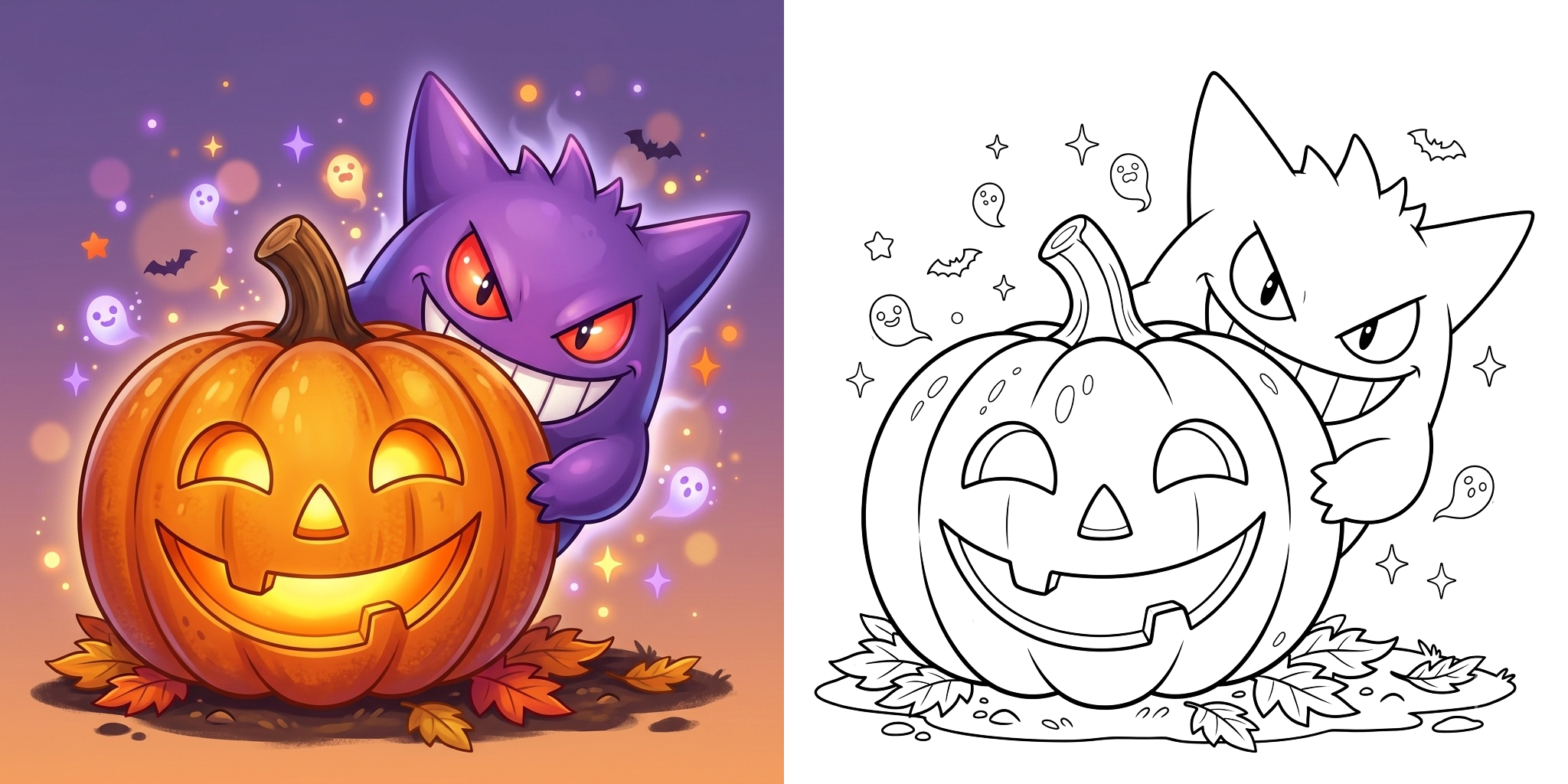 ft - ポケモン ハロウィン 塗り絵  ft
