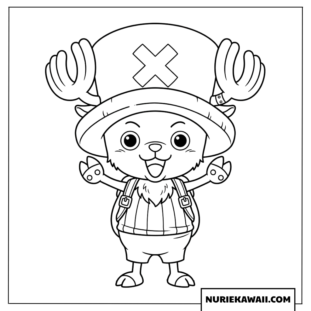 可愛いチョッパーの塗り絵