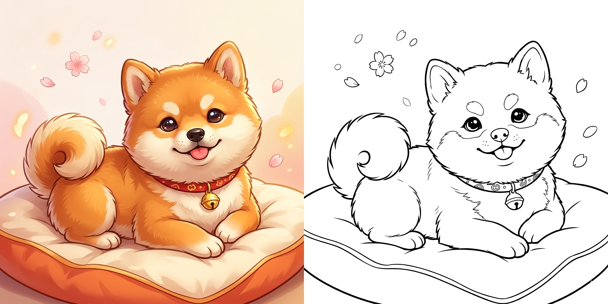 ft - 柴犬 塗り絵 ft