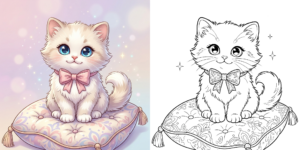 ft - 猫 塗り絵 ft