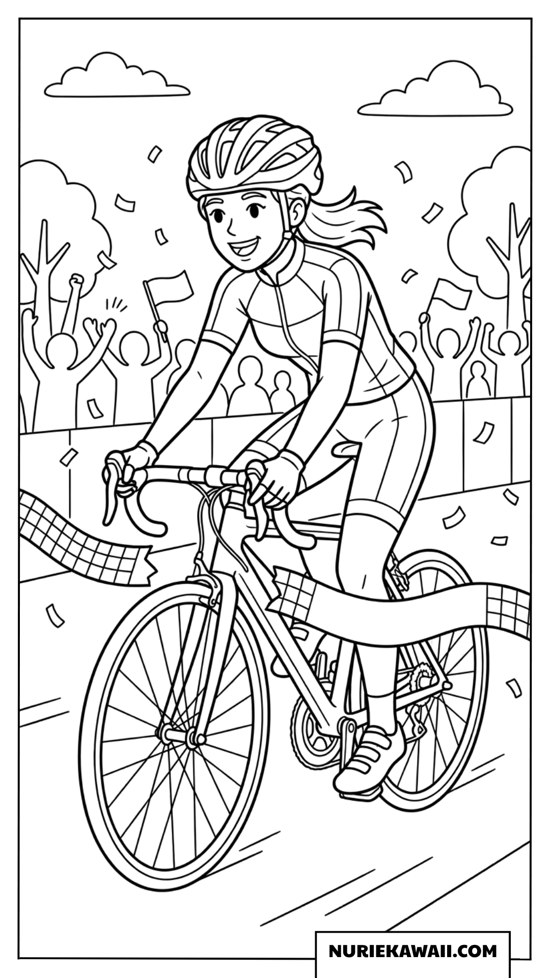 自転車競技選手の塗り絵