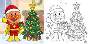 ft - アンパンマン クリスマス 塗り絵 ft