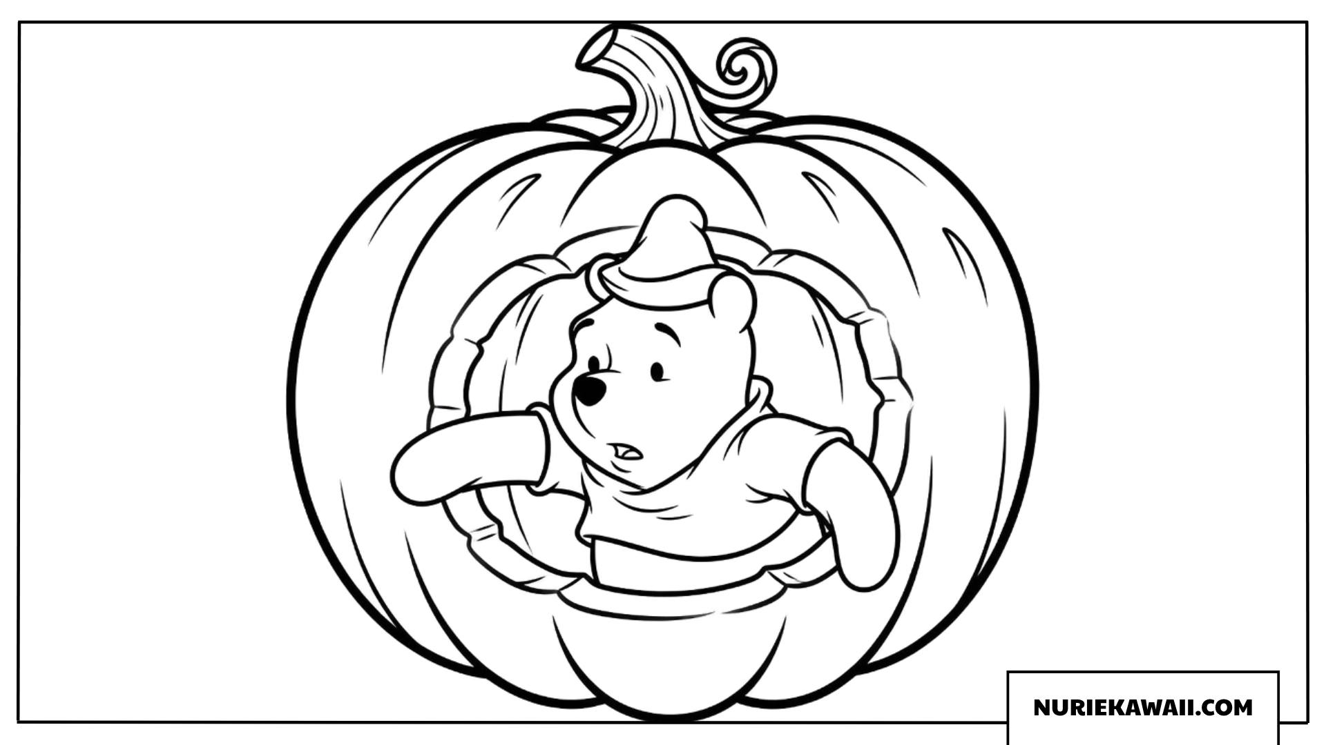 ディズニー ハロウィン くまのプーさん カボチャ 塗り絵
