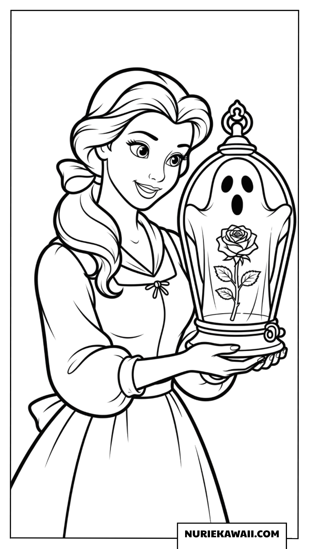 ディズニー ハロウィン ぬりえ ベル ゴーストローズ