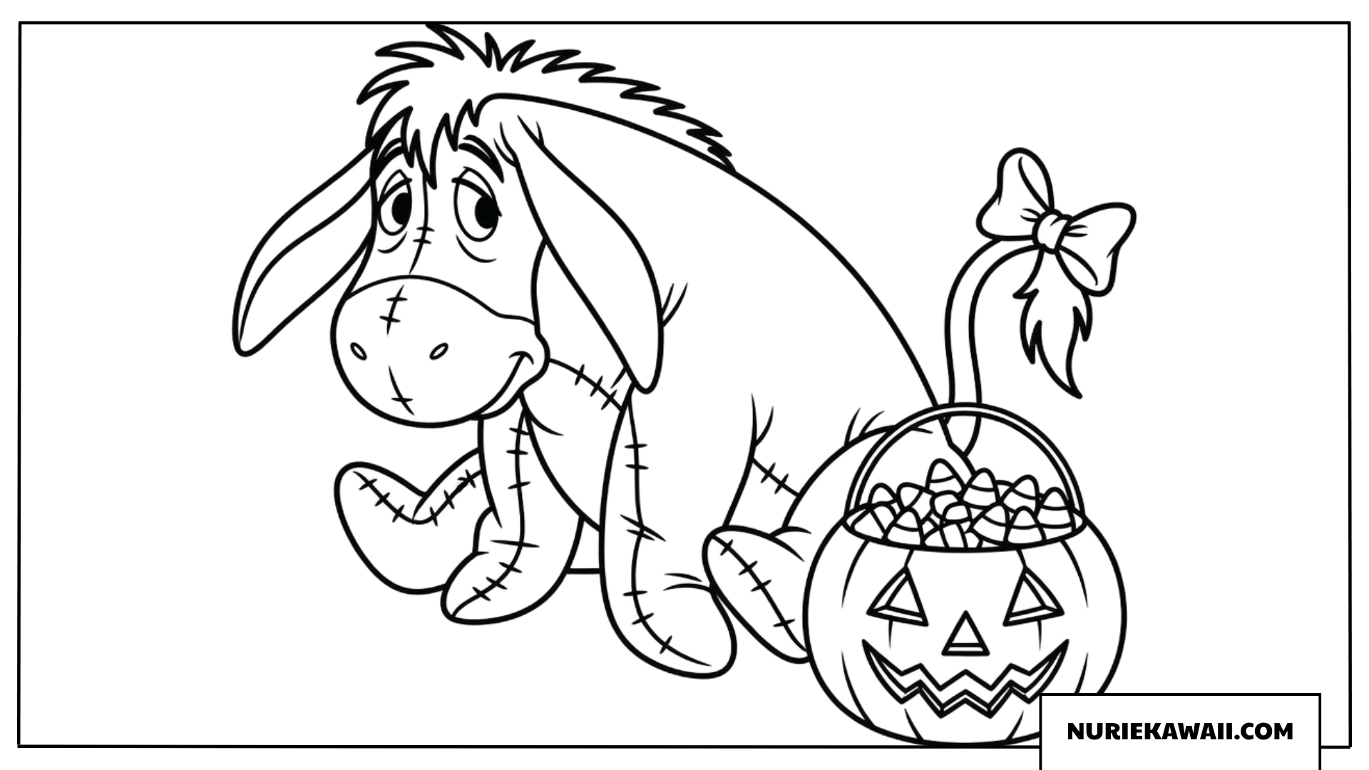 ディズニー ハロウィン イーヨー お菓子 カボチャ 塗り絵