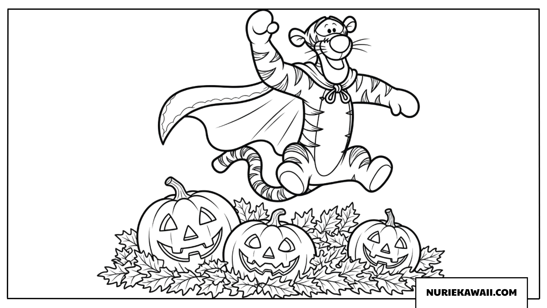 ディズニー ハロウィン ティガー ティガーの塗り絵