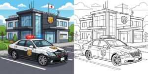 ft - パトカー 塗り絵 ft