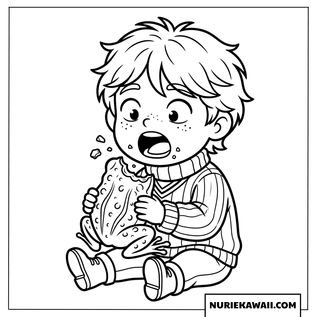 ロンウィーズリーカエルチョコ塗り絵